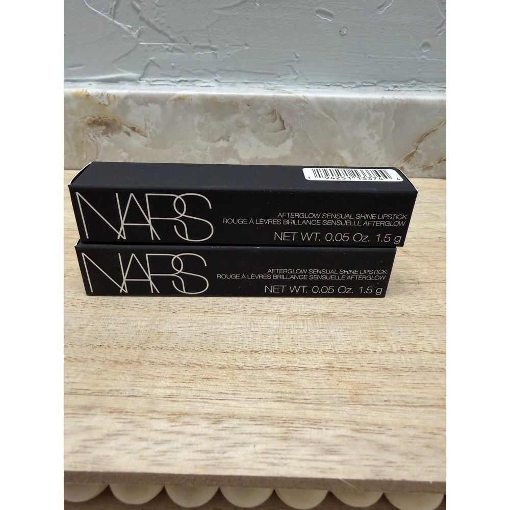 NARS Afterglow Sensual Shine Lipstick Show Off 225 Mahogany 0.05 Oz Set of 2 NEW